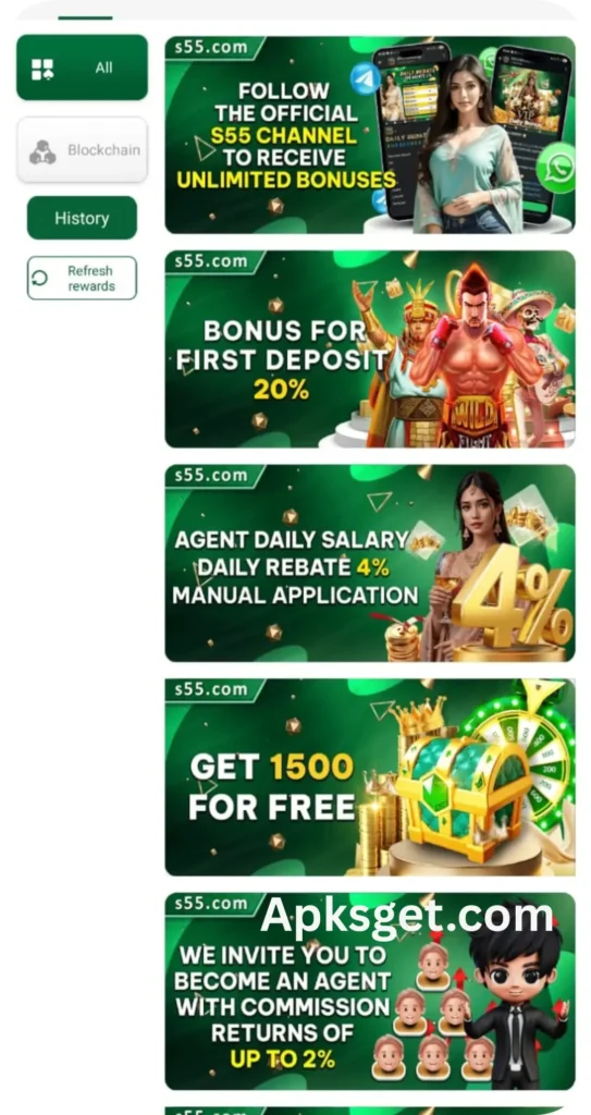 S55 Real earning Game