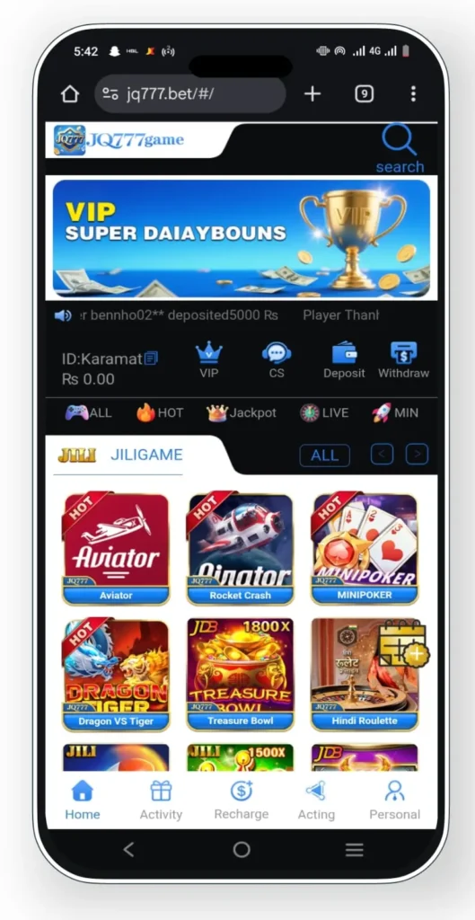 JQ777 Game Login
