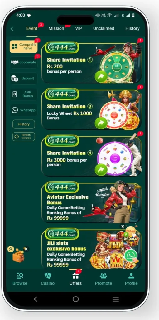 C444 Real Money game