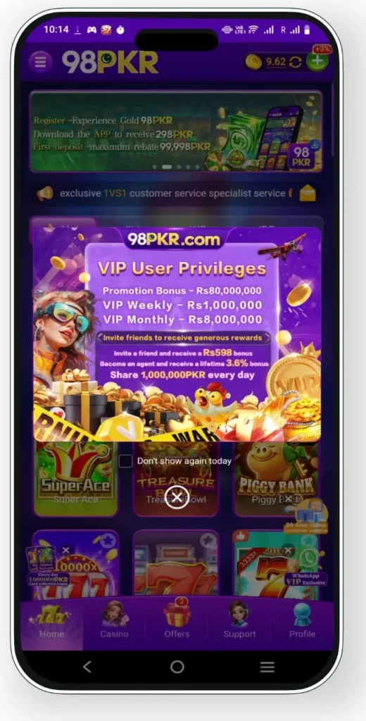 98PKR Real Money