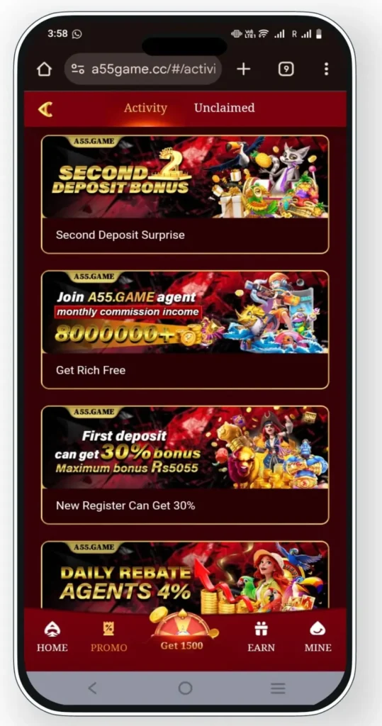 A55 Game Login